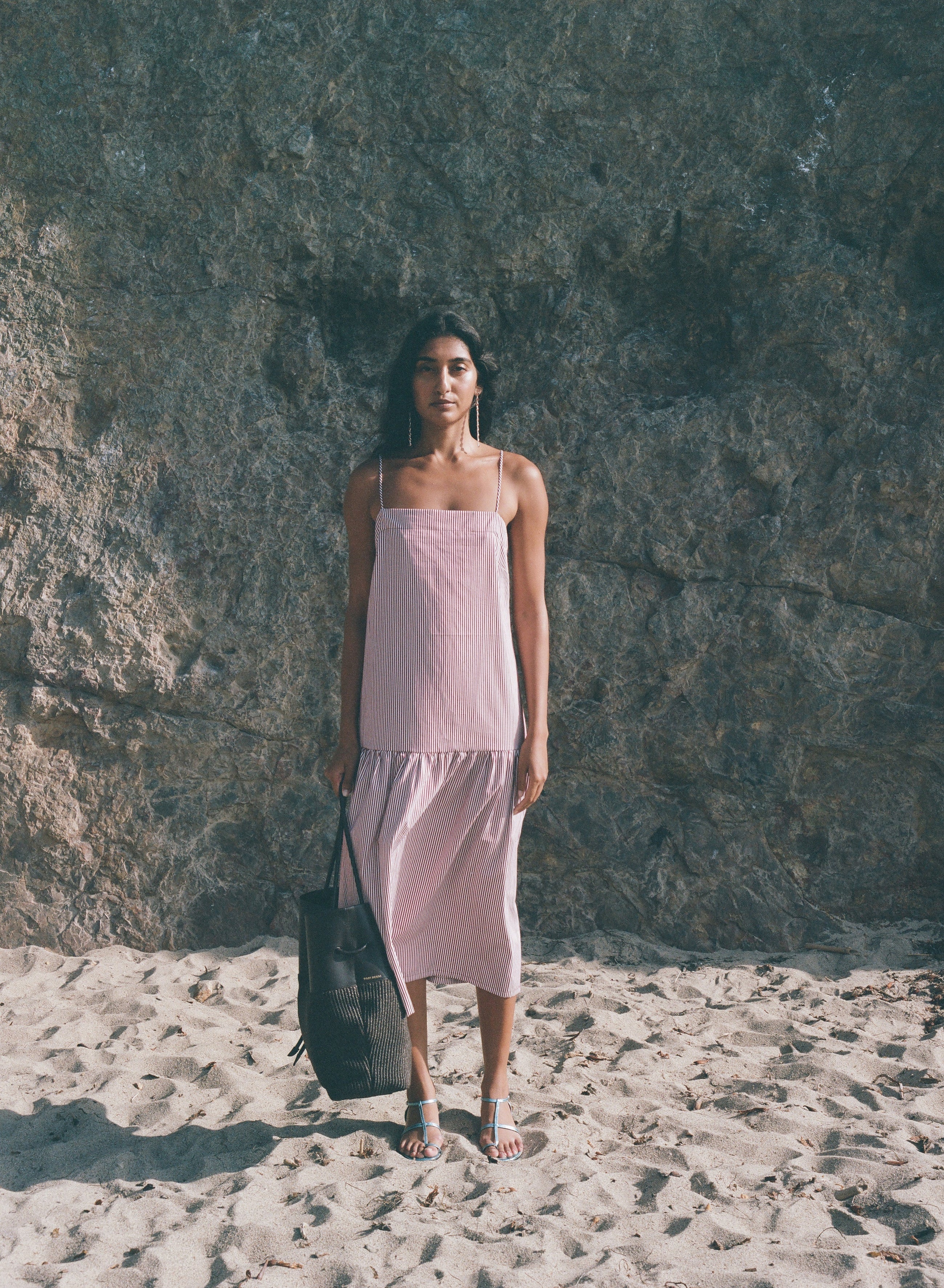 Emman Striped Drop Waist Dress