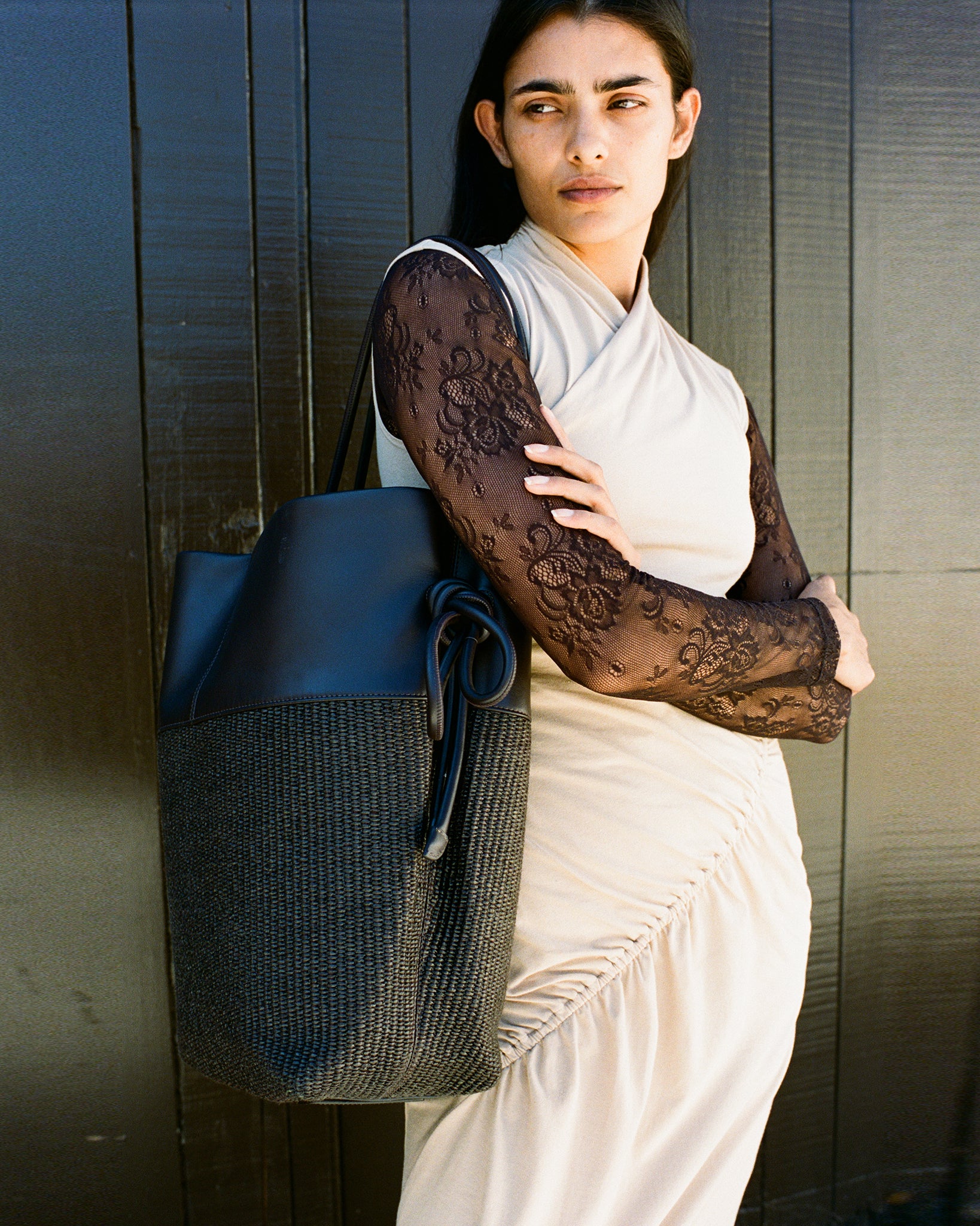 Calla Tote - Espresso Leather / Raffia | Pari Desai