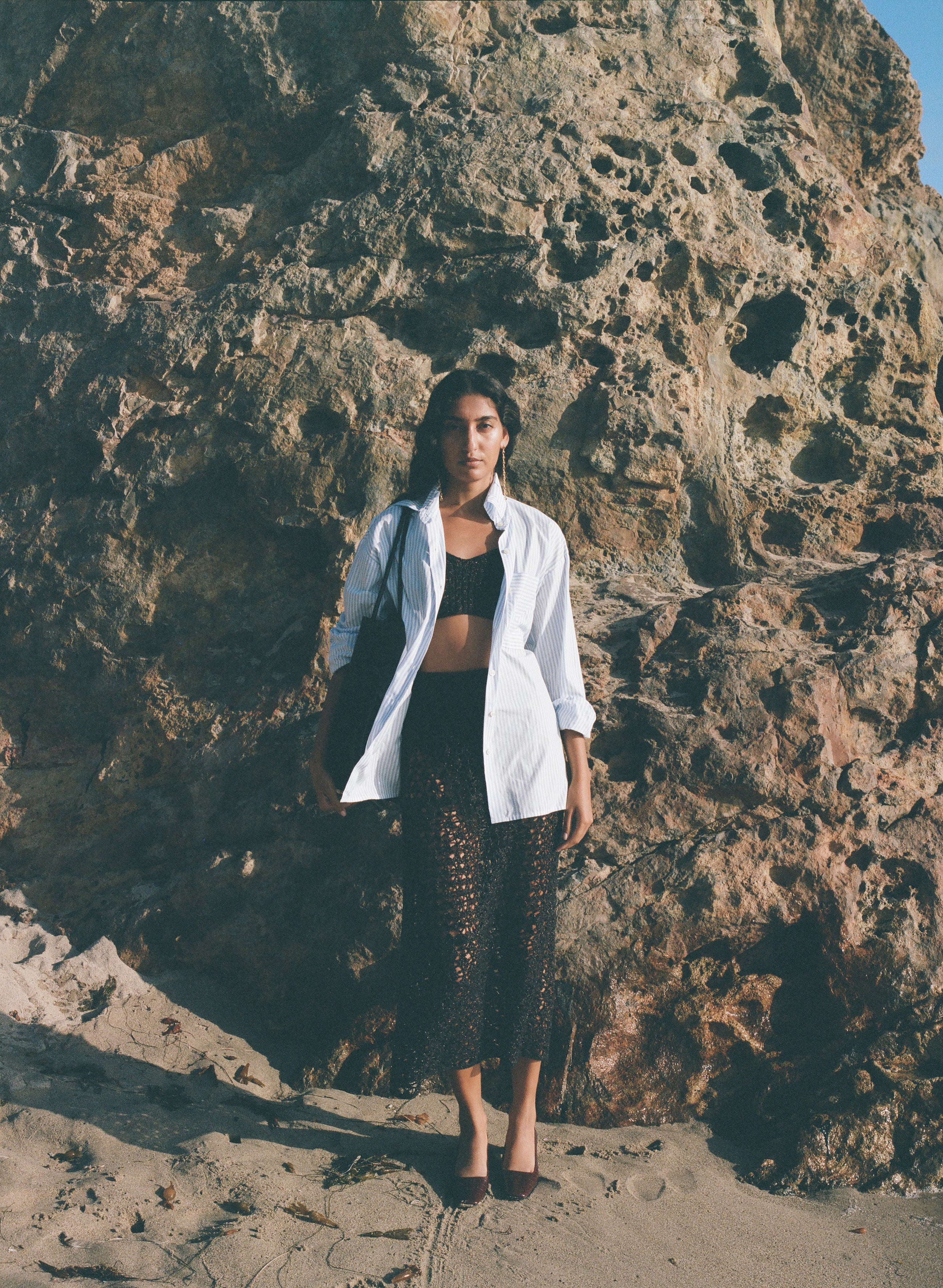 Leda Striped Shirt Sky Blue/White Stripe