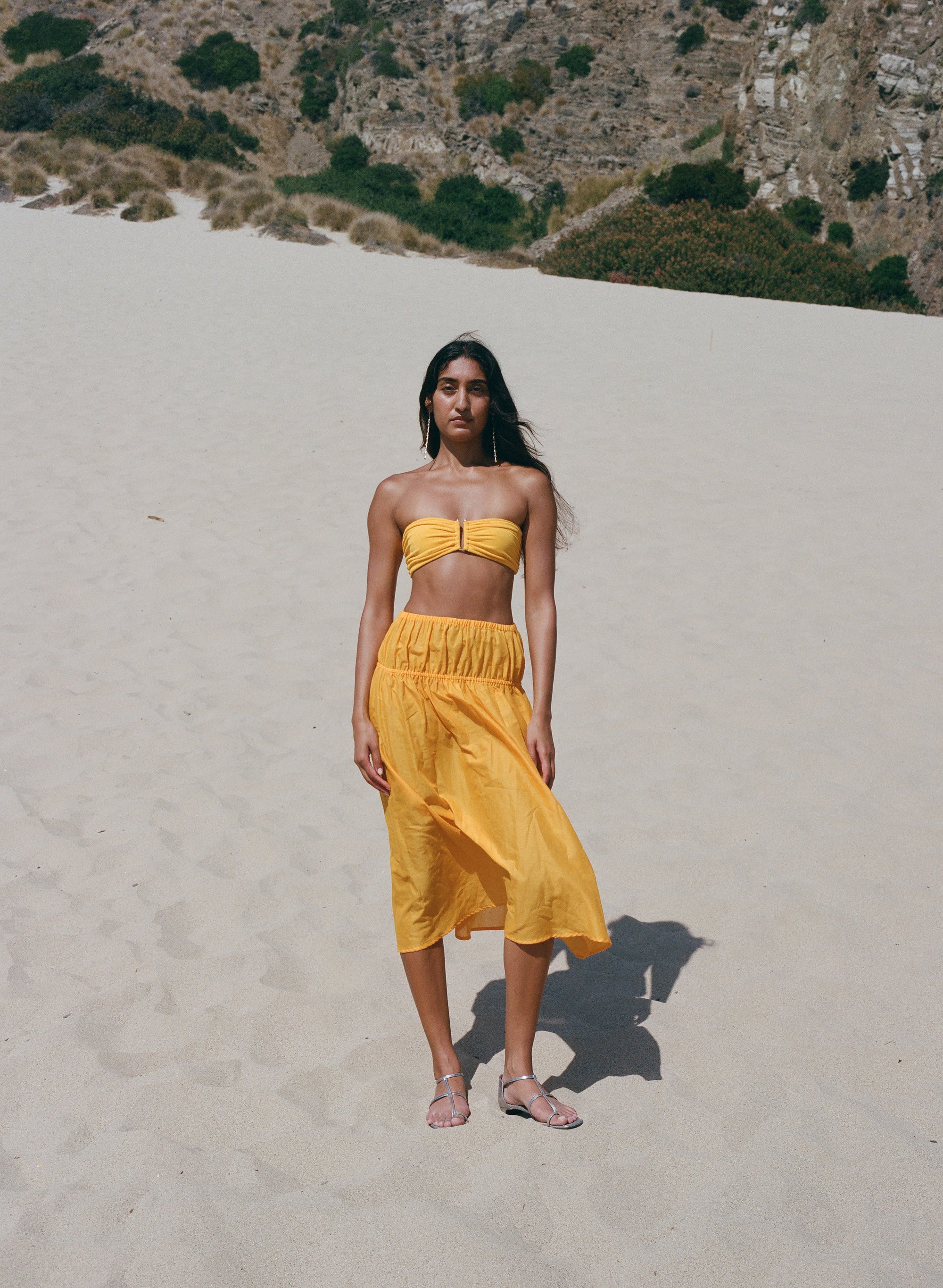 Luna Bandeau/High Waist Two Piece Swimsuit