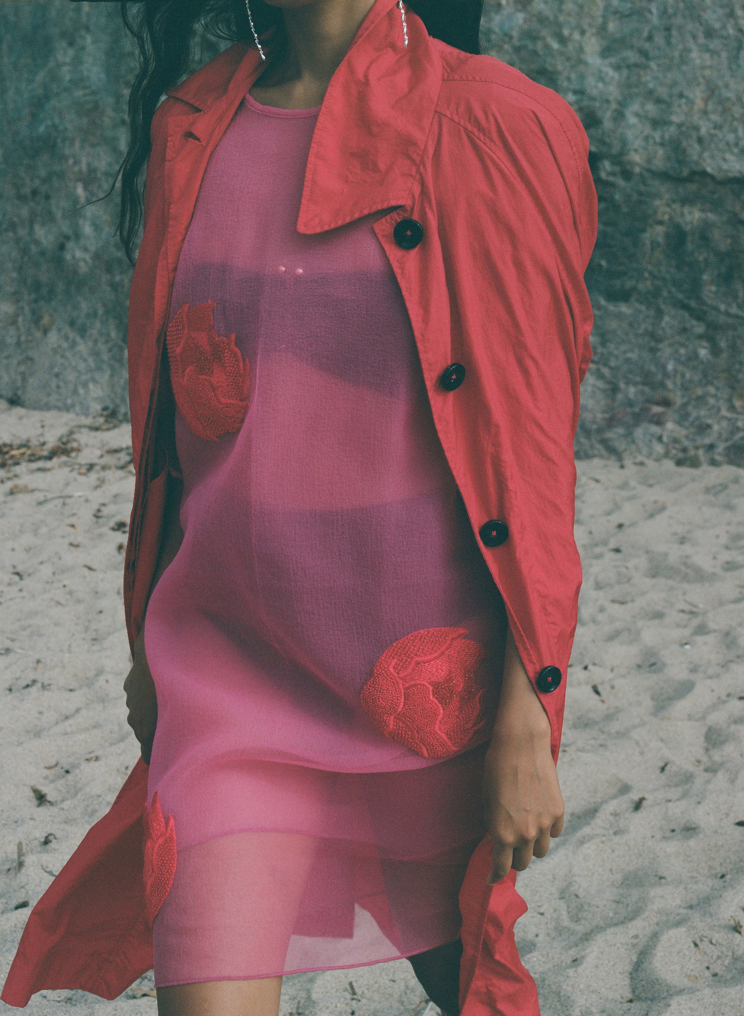 Vivienne Parachute Trench True Red