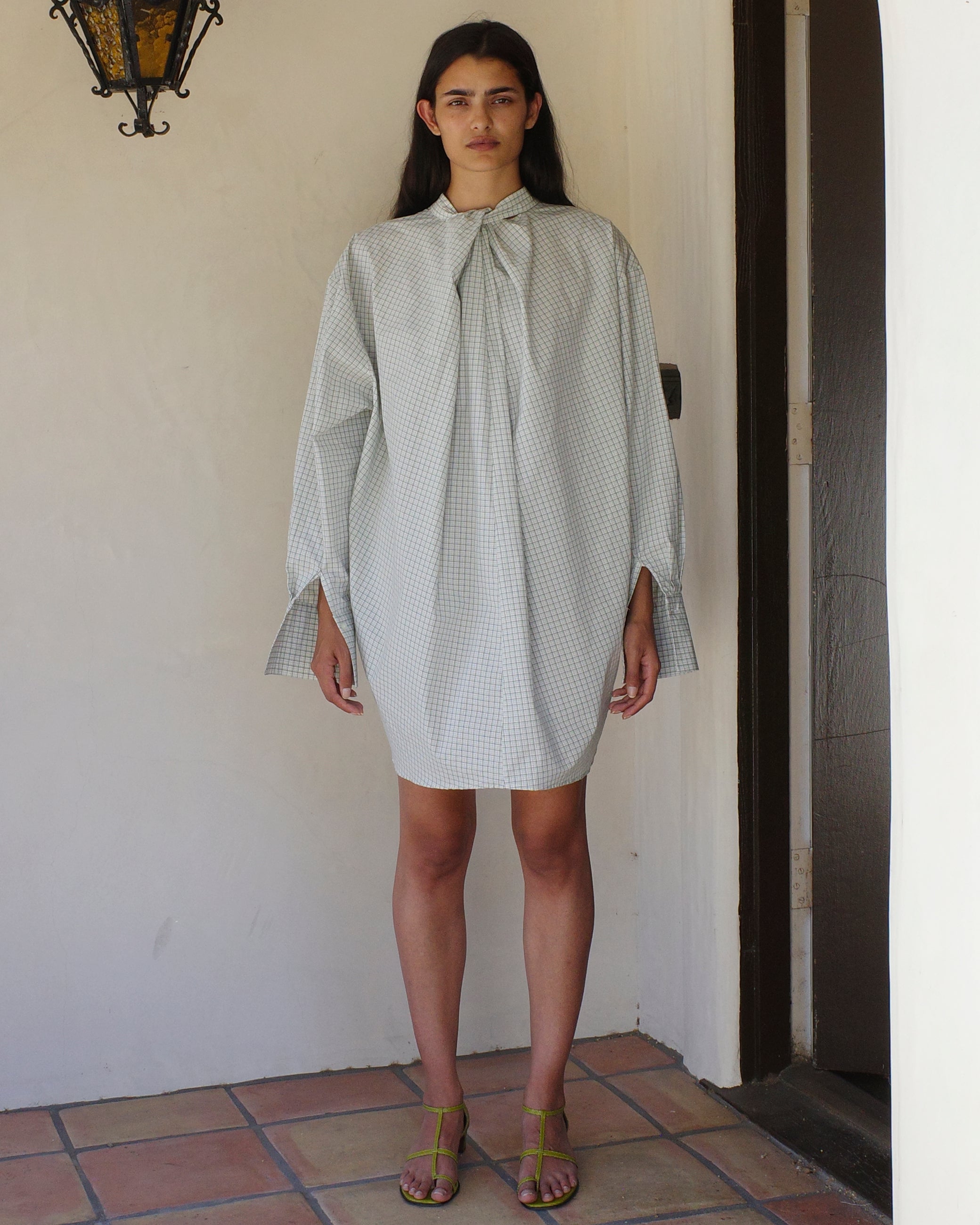 Safi Shirt Dress with Draped Back