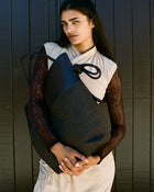 Calla Tote - Espresso Leather / Raffia