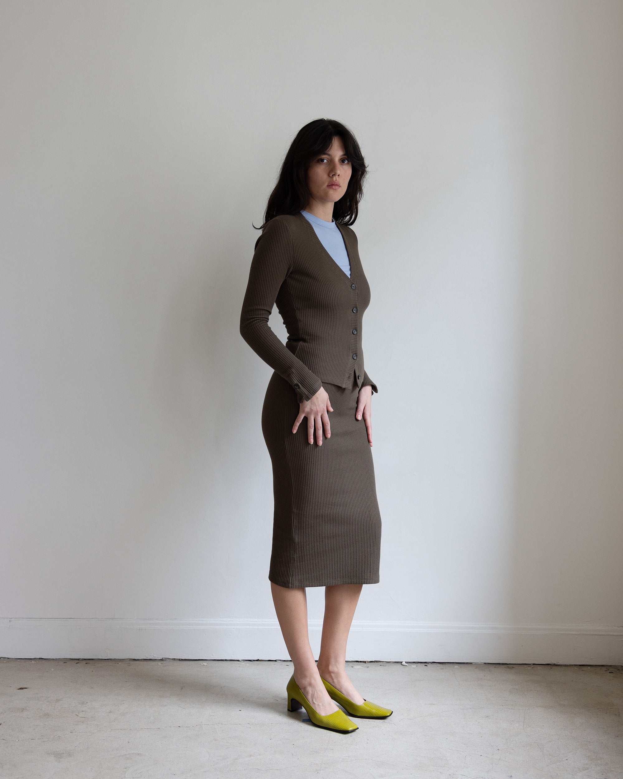 Cassatt Ribbed Knit Cardigan