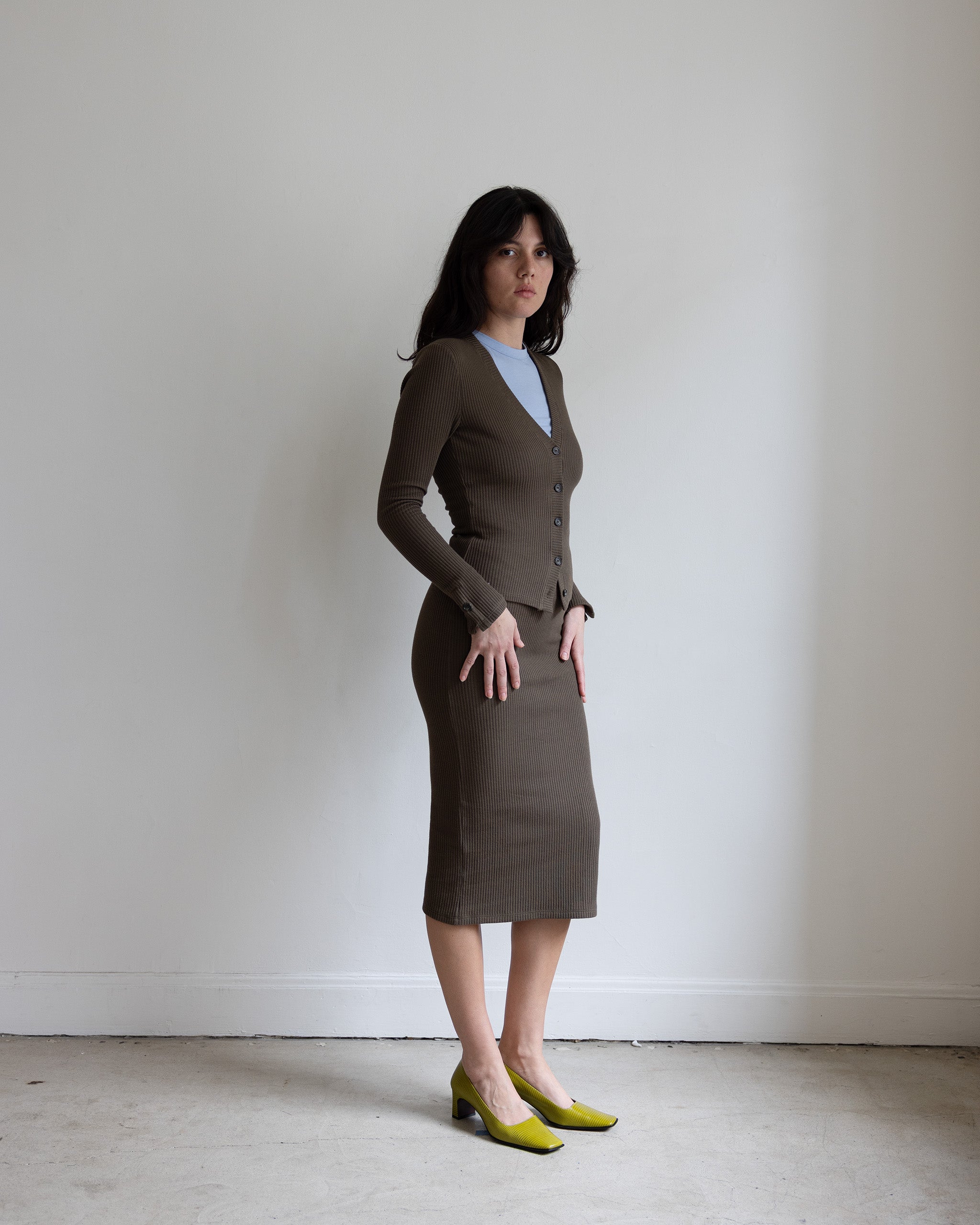 Cassatt Ribbed Knit Cardigan