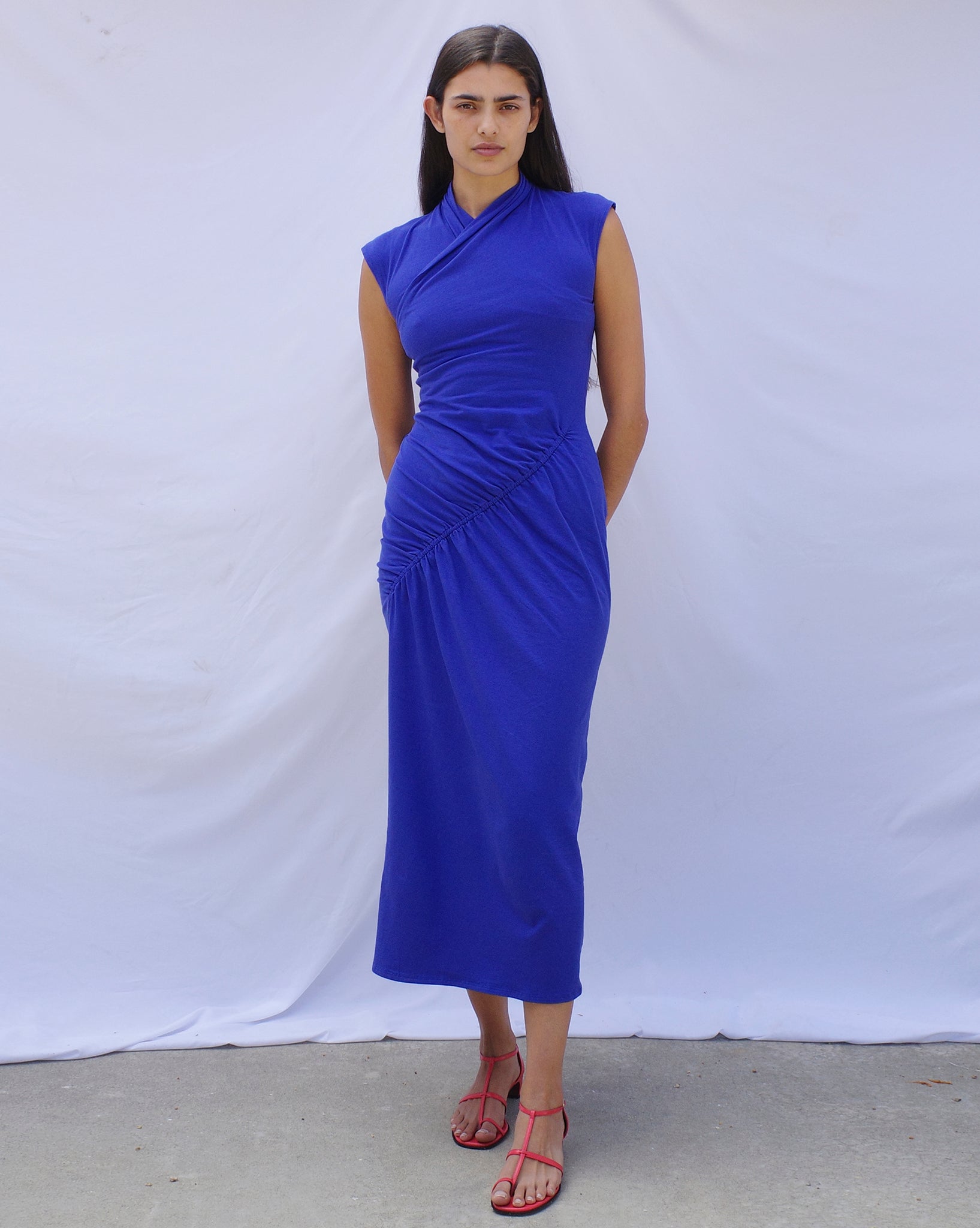 Mira Gathered Knit Dress