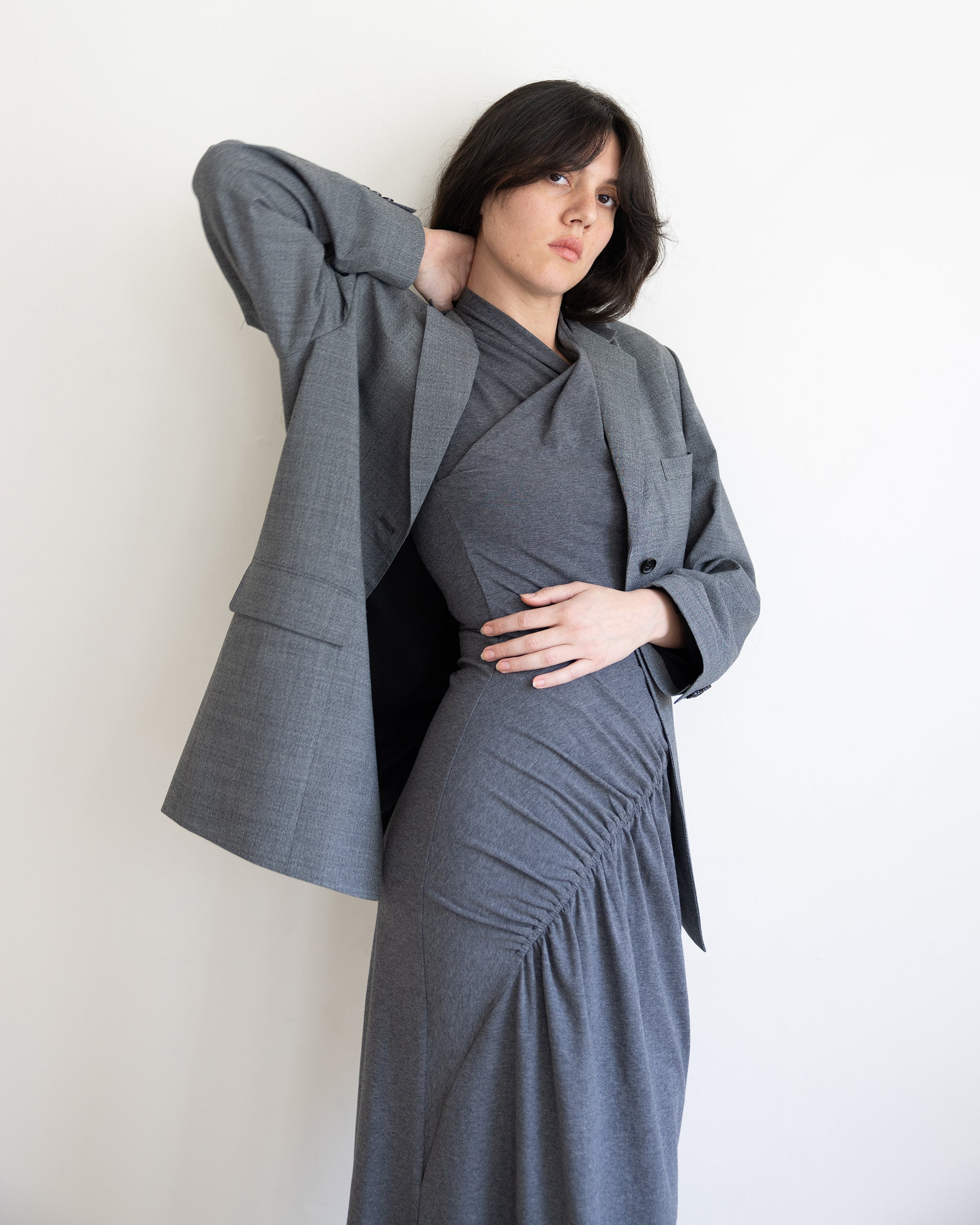 Mira Gathered Knit Dress | Pari Desai