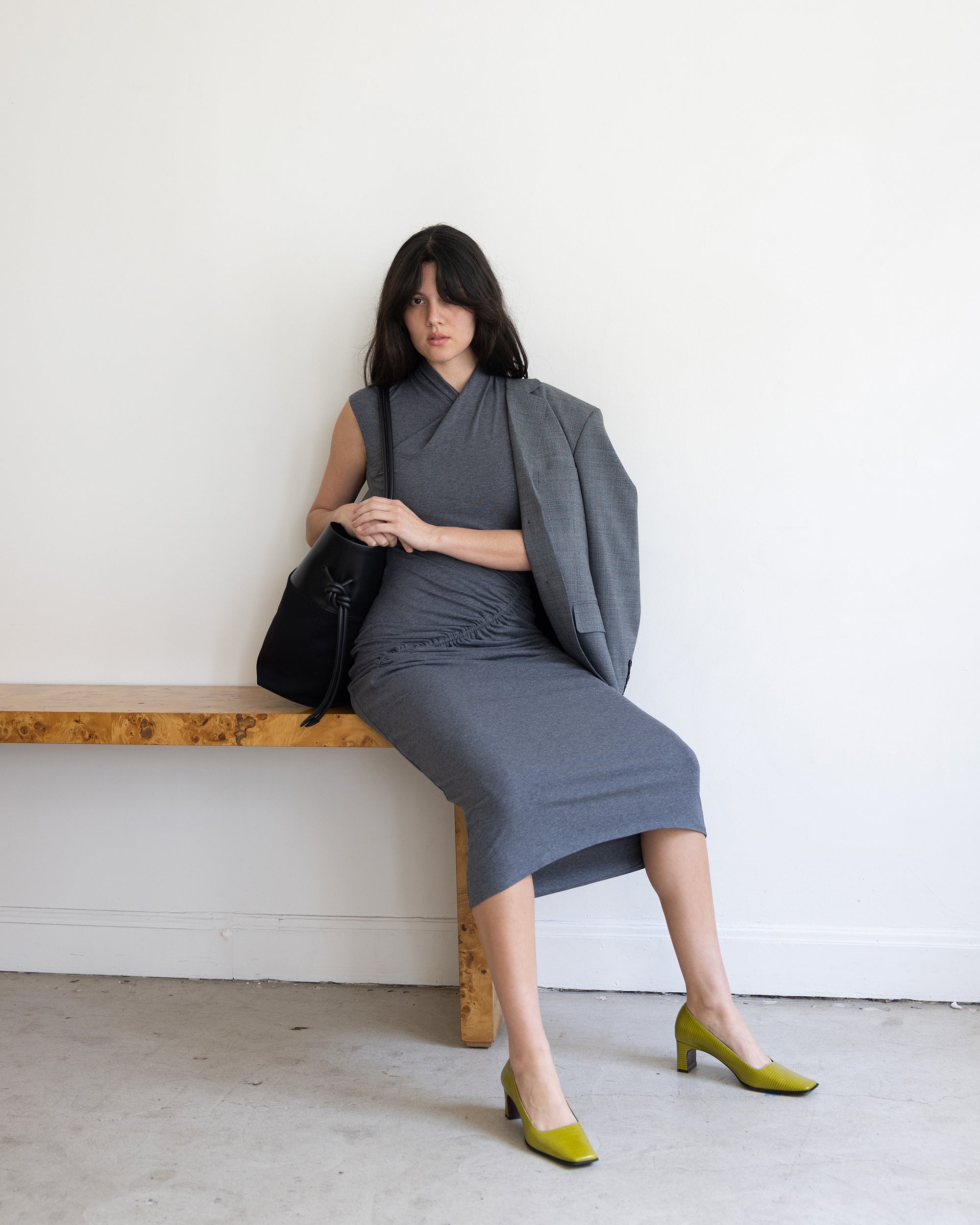 Mira Gathered Knit Dress Mira Gathered Knit Dress