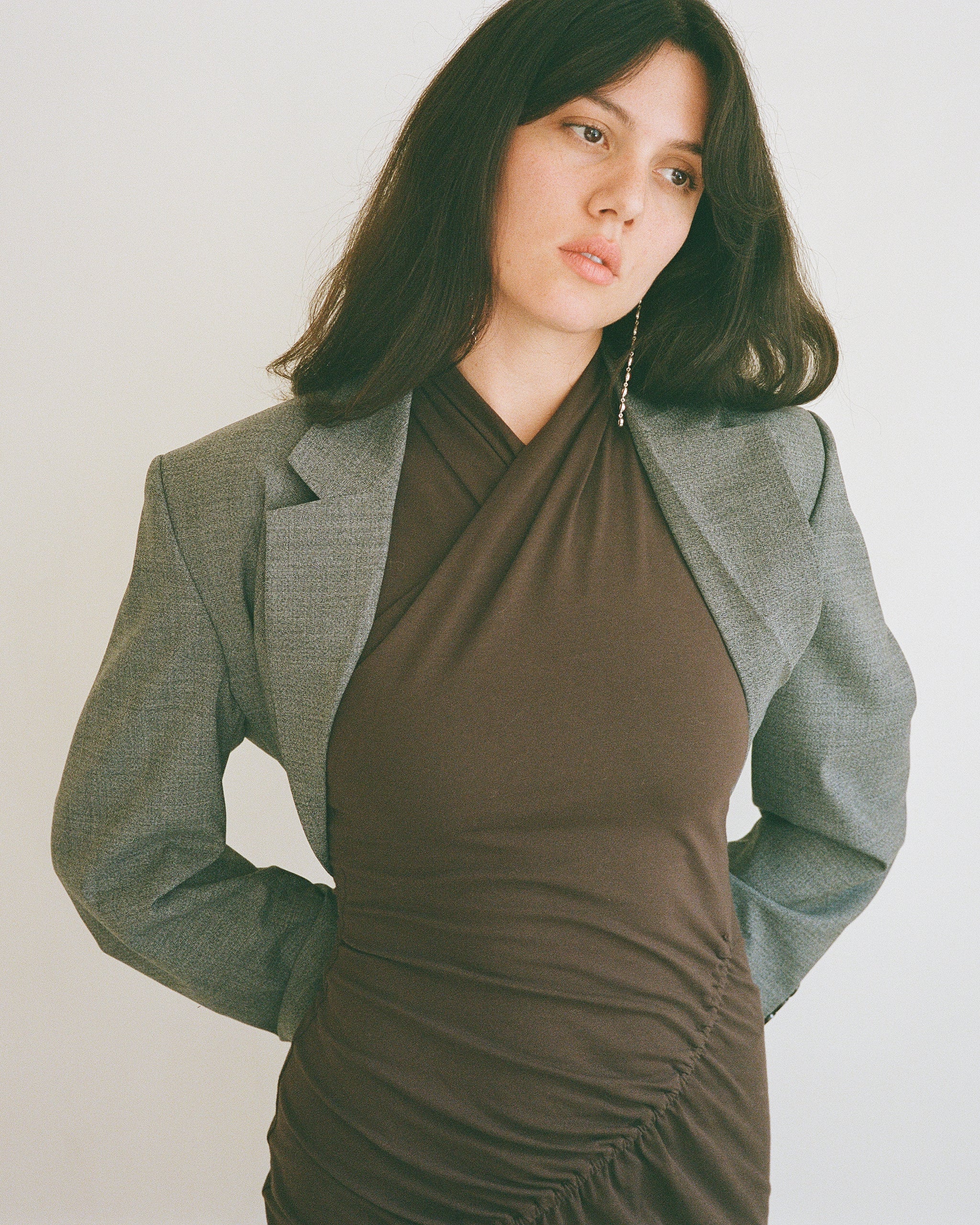 Mira Gathered Knit Dress