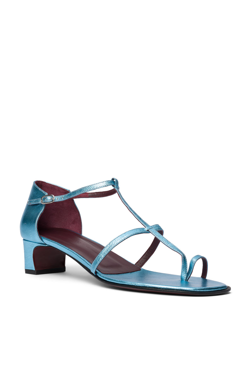Devi Sandal Blue Metallic