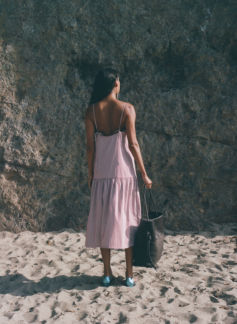 Emman Striped Drop Waist Dress
