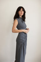 Mira Gathered Knit Dress