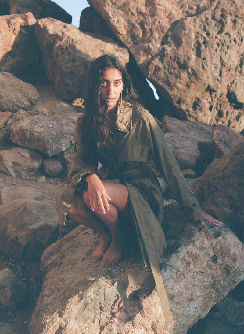 Vivienne Parachute Trench Olive