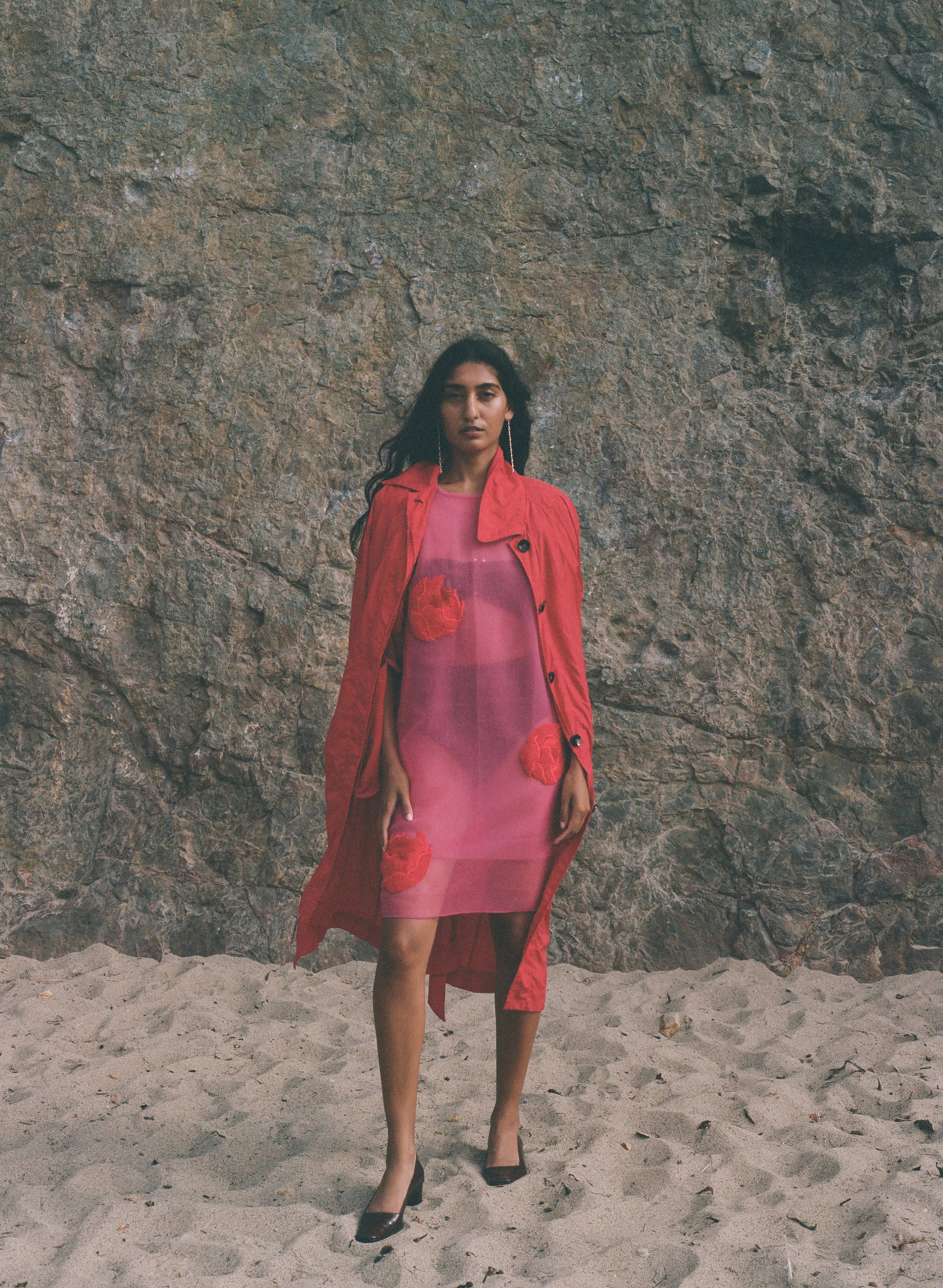 Vivienne Parachute Trench True Red