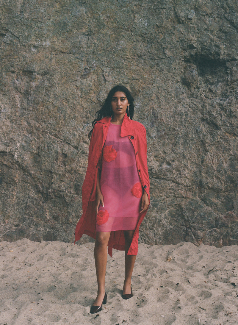 Vivienne Parachute Trench True Red