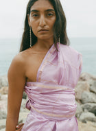 Limited Edition Uma Silk Sari Iced Lilac/Gold