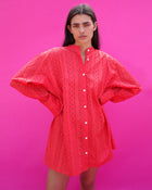 Safi Draped Back Button - Down Mini Dress