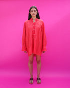 Safi Draped Back Button - Down Mini Dress