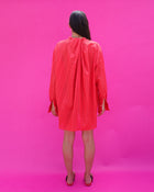 Safi Draped Back Button - Down Mini Dress