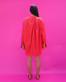 Safi Draped Back Button - Down Mini Dress