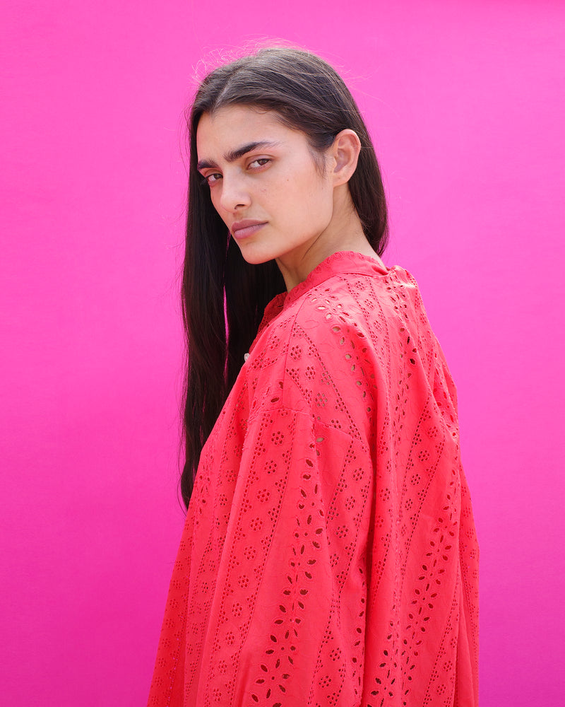 Safi Shirt Dress with Draped Back