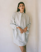Safi Draped Back Button - Down Mini Dress