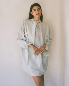 Safi Draped Back Button - Down Mini Dress