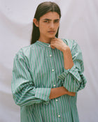 Safi Draped Back Button - Down Mini Dress