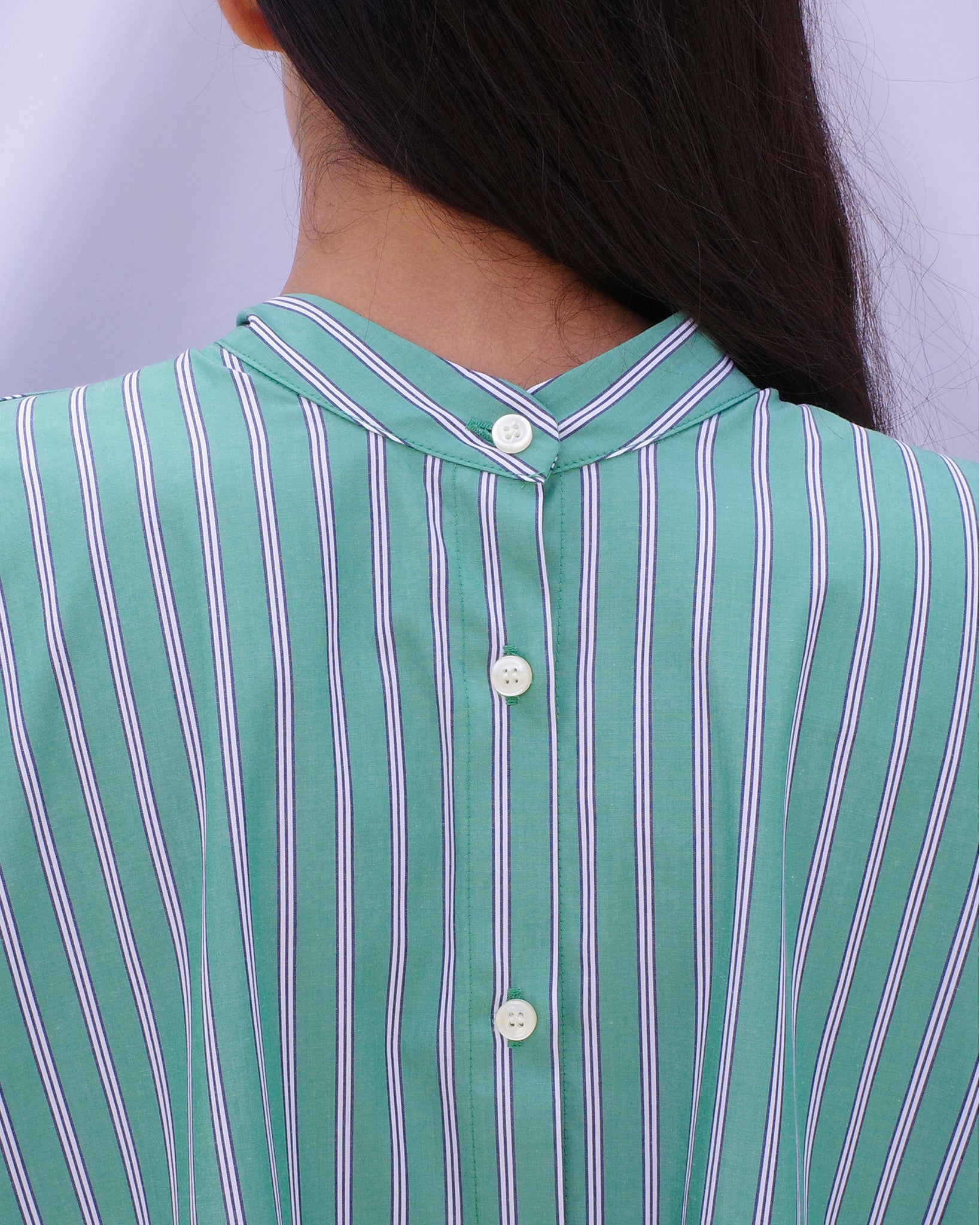 Safi Draped Back Button - Down Mini Dress