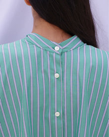 Safi Draped Back Button - Down Mini Dress