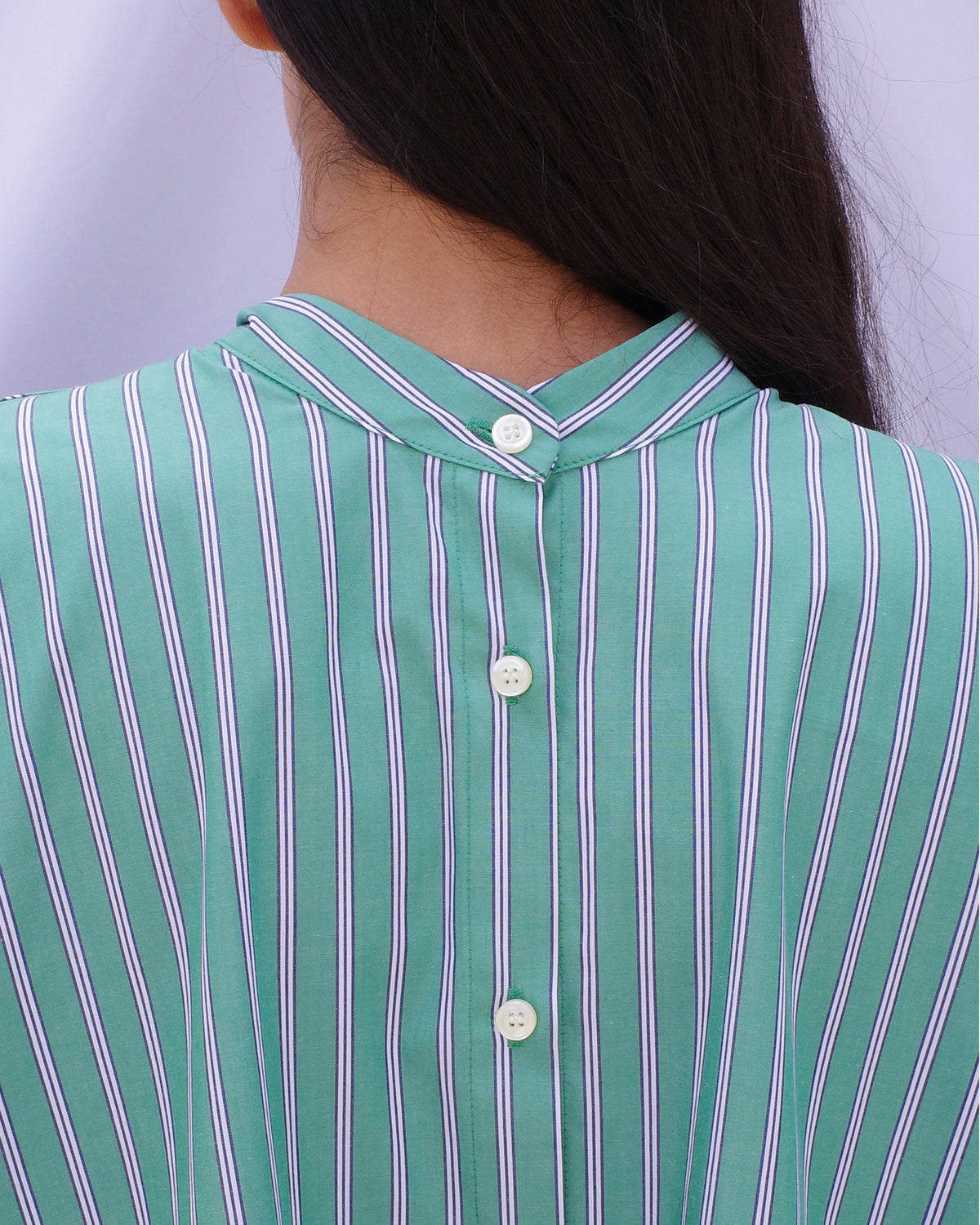 Safi Draped Back Button - Down Mini Dress
