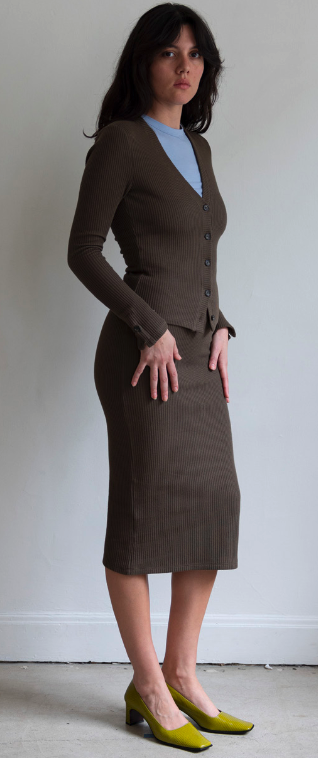 Worley Ribbed Knit Skirt