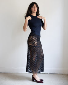 Soha Lace Crochet Midi Skirt