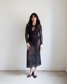 Soha Lace Crochet Midi Skirt