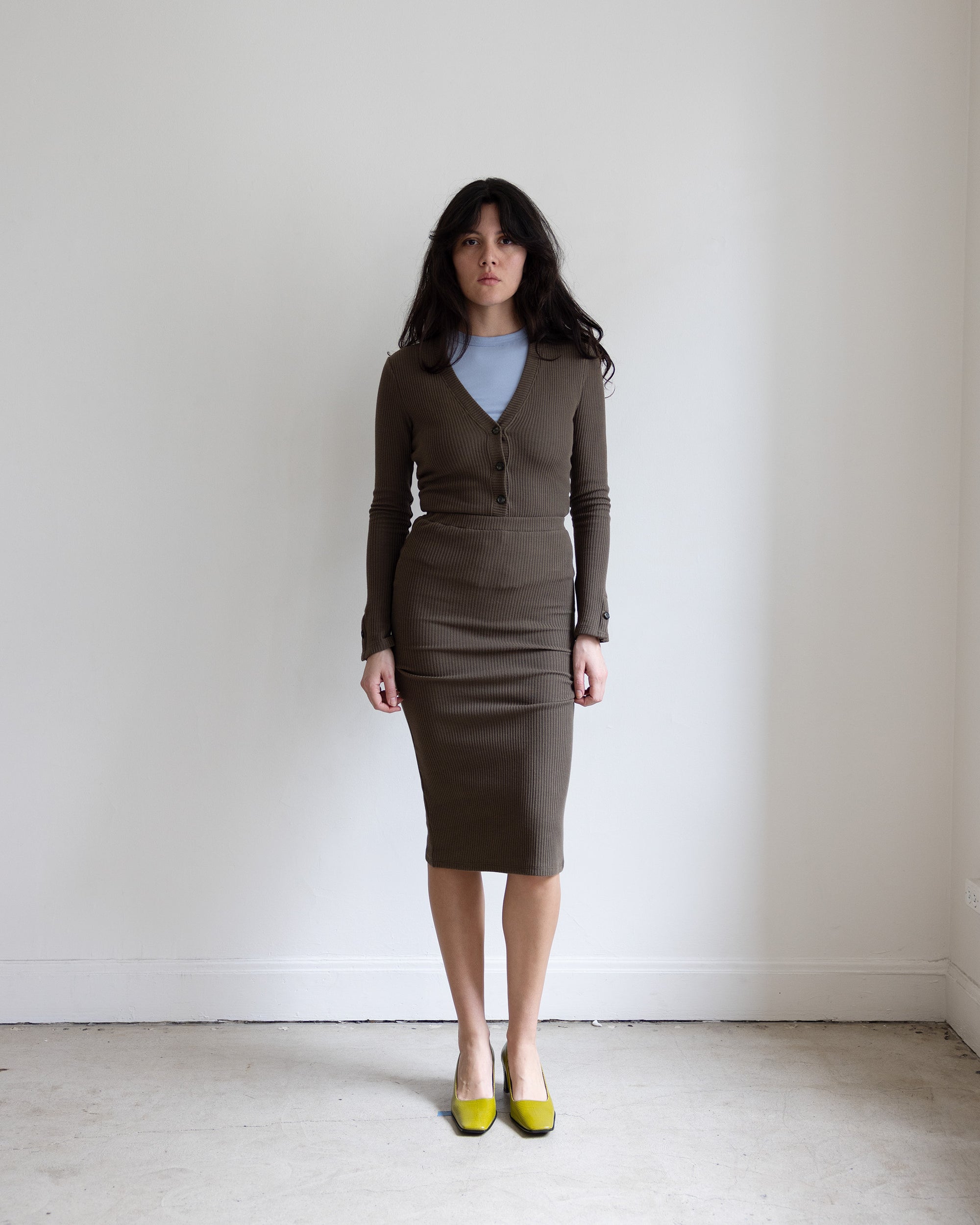 Worley Ribbed Knit Skirt